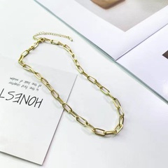 Simple style alloy Clavicle Chain single layer necklace