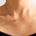 simple ligne de poisson invisible transparent collier zircon chane de clavicule cloute de diamants femmepicture50