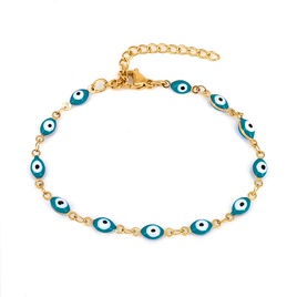 wholesale jewelry ethnic style color evil eye titanium steel bracelet nihaojewelrypicture25