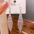 Fashion long tassel personalized copper inlaid zircon earrings wholesalepicture12