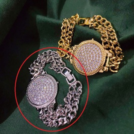 bracelet gomtrique de fleur de zircon de mode style coren simple bijoux de main en acier de tianiumpicture56