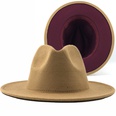 solid color doublesided color matching hat widebrimmed jazz hatpicture27