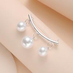 Vêtements accessoires de mode Trois Perle pendentif alliage Broche