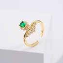Fashion Copper Plated Real Gold Micro Inlaid Zircon Open Ringpicture6