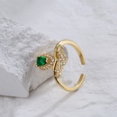 Fashion Copper Plated Real Gold Micro Inlaid Zircon Open Ringpicture7