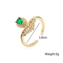 Fashion Copper Plated Real Gold Micro Inlaid Zircon Open Ringpicture9
