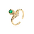 Fashion Copper Plated Real Gold Micro Inlaid Zircon Open Ringpicture12
