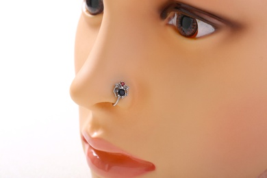 New Cute Animal Spider Micro Inlaid Zircon PerforationFree Piercing Copper Nose Ringpicture13