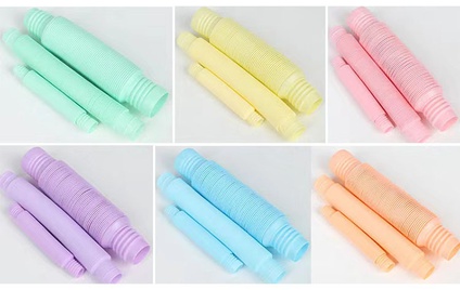 korean new colorful stretch plastic pipe telescopic bellows vent toypicture20
