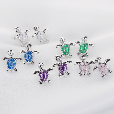 Fashion Cute Dripping Turtle shape alloy stud earrings's discount tags