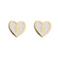 Fashion Copper 18K Gold Drop Oil Heart Shaped Vintage Stud Earringspicture11