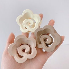 Coffee Camellia Grip Female Summer Solid Flower Hairpin Hair Ornaments