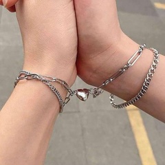 Kreative Liebe Herz Paar Magnetische Snap Saug Armband Valentinstag