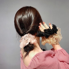 Fashion Mesh Sweet Flower Pearl Female Simple Hair Ring Hair Accessories