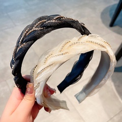 Fashion Retro Diamond-Laid Sponge Headband Hair Accessories