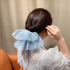 Fashion Mesh Big Lace Polka Dot Scrunchie Hair Flower Hair Accessories