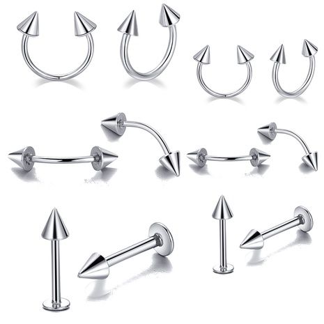 Stainless Steel Nose Stud Curved C-Shape Nose Ring 12 Mixed Set's discount tags