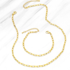 2022 New Fashion Simple Hip Hop Clavicle Chain Female Copper Necklace Bracelet
