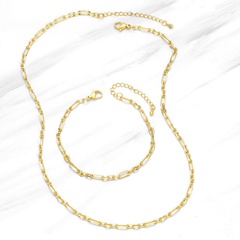 FAshion Simple Hip Hop Clavicle Chain Female  Cross Copper Necklace  Bracelet