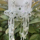 Bhmischen Stil Lange Quaste HandWoven Kristall Blumen Perle Ohrringepicture8