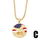 Fashion Eagle Star Stripes Simple Clavicle Chain Zircon Copper Necklacepicture8