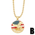 Fashion Eagle Star Stripes Simple Clavicle Chain Zircon Copper Necklacepicture14