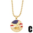 Fashion Eagle Star Stripes Simple Clavicle Chain Zircon Copper Necklacepicture15