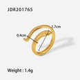 Fashion Simple 18K Gold Stainless Steel Snake Geometric Open Ringpicture14
