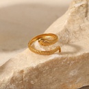 Fashion Simple 18K Gold Stainless Steel Snake Geometric Open Ringpicture11