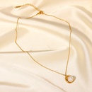 Fashion Water Drop Pearl 18K Gold Plated Pendant Stainless Steel Necklacepicture9