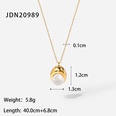 Fashion Water Drop Pearl 18K Gold Plated Pendant Stainless Steel Necklacepicture14