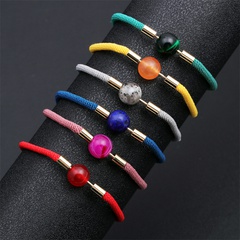 Fashion Color Retractable Adjustable Basic Rope  Beads Red Milan Rope DIY Copper Bracelet