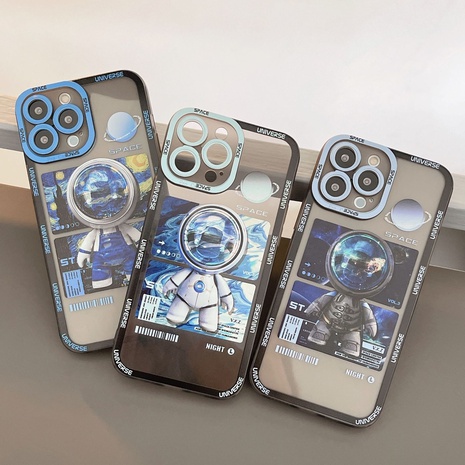 Mode Kreative Transparent Engel Augen Astronaut Schutzhülle für iPhone's discount tags