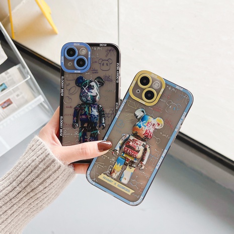 Fashion Creative Transparent Elf Eye All-Inclusive Bear Astronaut Protective Case for iPhone's discount tags