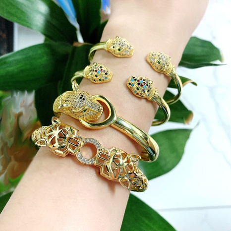 Mode Diamant Leoparden Kopf Armband für Frauen's discount tags