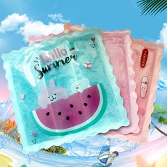 Cartoon Quicksand Ice Pad Cooling Cooling Pad Student Office Cool Seat Cushion Large Transparent PVC Gel Pad