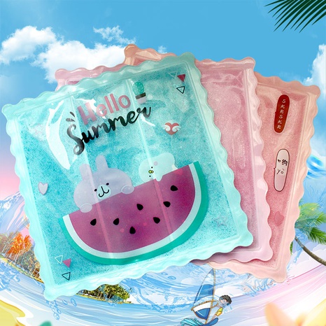Cartoon Quicksand Ice Pad Cooling Cooling Pad Student Office Cool Seat Cushion Large Transparent PVC Gel Pad's discount tags