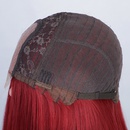 Femmes Perruque Longue Ligne Droite de Cheveux Synthtiques Perruques Avant Dentelle Rouge Perruquepicture7