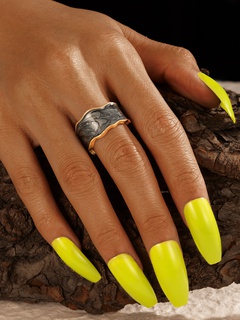 Women's Fashion Colorful Open Enamel Glaze Pasta Finger Alloy Ring