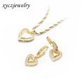 fashion heartshaped pendant copper necklace earrings setpicture20