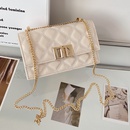 New Fashion Underarm Women Messenger Rhombus Embroidery Line Small Square Bagpicture7