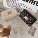 New Fashion Underarm Women Messenger Rhombus Embroidery Line Small Square Bagpicture5