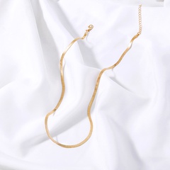 Mode Einfache Schmuck Schlange Knochen Form Schlüsselbein Kette Kupfer Halskette