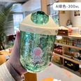 Astronaut niedlichen Kunststoff Doppels chicht Stroh Tasse kreative Geschenk Tasse groe Kapazitt Kinder Gleit abdeckung Wasser Tassepicture9