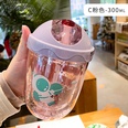 Astronaut niedlichen Kunststoff Doppels chicht Stroh Tasse kreative Geschenk Tasse groe Kapazitt Kinder Gleit abdeckung Wasser Tassepicture11