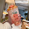 Cartoon Kunststoff Tasse Niedlichen Ausdruck Druck Bounce Tasse mit Stroh Mdchen Tumbler Ice Crushing Kinder Wasser Tassepicture22