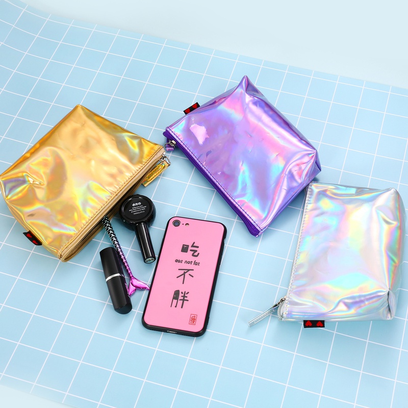 Frhling Neue Laser Kosmetische Bunte Tragbare Kosmetik Tasche