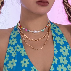 Mode Böhmischen Imitation Perle Süße Kleine Daisy Perle Halskette