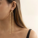 Fashion Punk Ball Bead Chain Geometric Tassel Long Metal Copper Earrings picture12