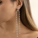 Fashion Punk Ball Bead Chain Geometric Tassel Long Metal Copper Earrings picture9
